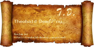 Theobald Demény névjegykártya